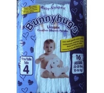 Bunny Hugs Diaper Large size4 16ct