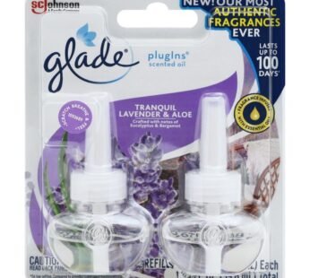 Glade Plugins Scented Oil Refills 5ct Tranquil Lavender & Aloe Plug in Air Freshener 1.34 oz