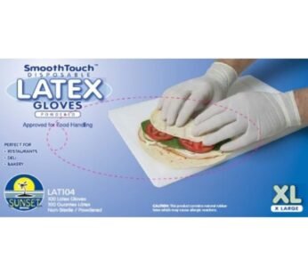 Smooth Touch Disposable Latex Gloves Large