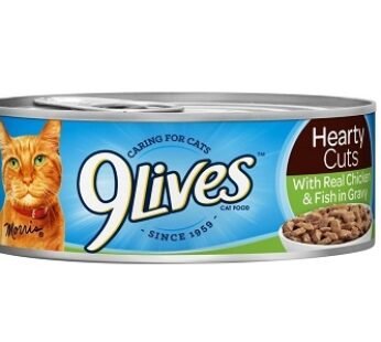 9lives hearty cuts chicken fish and gravy 5.5 oz