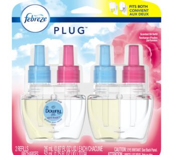 Febreze plug 2 refills 0.87 oz recharges 1.75 oz Downy April Fresh 2ct