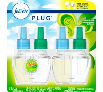 Febreze plug 2 refills 0.87 oz recharges 1.75 oz gain scent parfum original 2ct