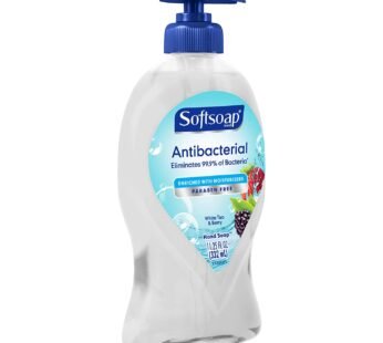 Softsoap Antibacterial Liquid Hand Soap, White Tea and Berry Fusion – 11.25 oz