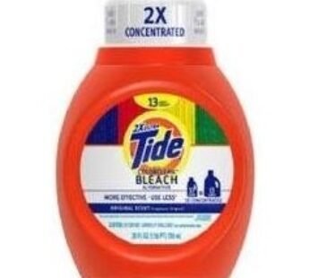 tide liquid 2x bleach 25 oz