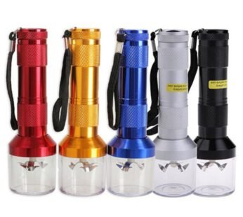 Aluminum Flashlight Electric Tobacco Grinder with motorized blades 1 ct