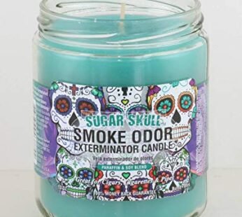 Smoke Odor Exterminator Jar Candle Sugar Skull 13 oz