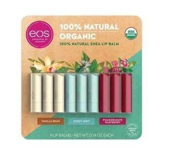 Eos Assorted Flavors Organic Smooth Stick Lip Balms 8 ct