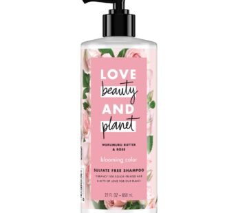 Love Beauty And Planet Blooming Color Sulfate Free Color Safe Shampoo for Color-Treated Hair Murumuru Butter & Rose Color Vibrancy 22 oz