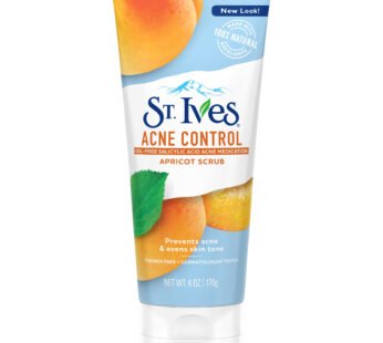 St. Ives Acne Control With Salicylic Acid Non Comedogenic Paraben Free and Oil free Apricot Face Scrub 6 oz