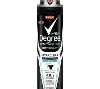 Degree Men Ultra Clear Black + White Fresh 48-Hour Antiperspirant & Deodorant Dry Spray 4.8 oz