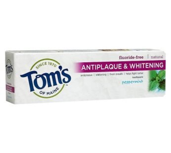 Tom’s of Maine Antiplaque and Whitening Peppermint Natural Toothpaste 5.5 oz