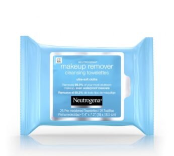 Neutrogena Makeup Remover Facial Cleansing Towelettes, Daily Face Wipes to Remove Dirt, Oil, Makeup & Waterproof Mascara, Gentle, Alcohol-Free,25 Count (Pack of 1)