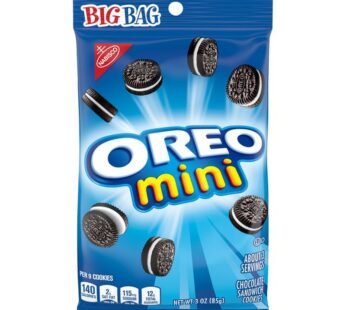 Oreo Mini Chocolate Sandwich Cookies Original Flavor Big Bag 3 oz
