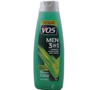 Alberto VO5 Men 3 in 1 Fresh Energy Shampoo Conditioner Body Wash 12.5 oz