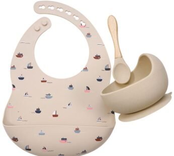 Waterproof Silicone Baby Bib, Easy to Clean, Dry, Portable and Keep Stains Off, Comfortable and Adjustable Soft Feeding Bibs for Babies or Toddlers (6-72Months) ( 1 Count)